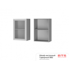 Шкаф настенный 1-дверный со стеклом 5В2 (500*720*310)