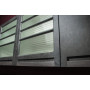 Кухня Грей Шкаф ШГ-80СГ навесной, фасады горизонтальные (глухой, со стеклом) (800*320*720)