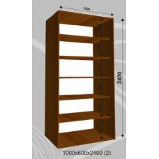 Бельевой шкаф-купе 1000х600х2400 (наполнение 2)