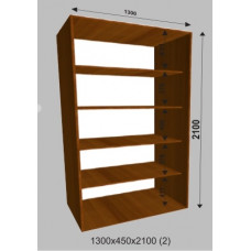 Бельевой шкаф-купе 1300х450х2100 (наполнение 2)