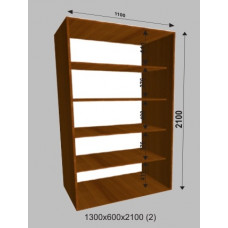 Бельевой шкаф-купе 1300х600х2100 (наполнение 2)