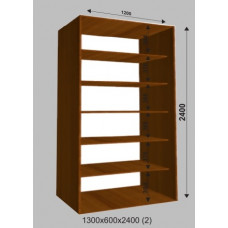Бельевой шкаф-купе 1300х600х2400 (наполнение 2)