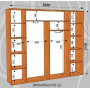Шкаф-купе Стандарт 2600х450х2100 (наполнение 2)