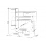 Макси Мини-стенка со шкафом Дуб Сонома/Имбирь (2450х470х2020 мм)