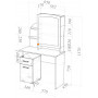 Туалетный стол Галант-5 (ВхШхГ, мм) 1570х950х450